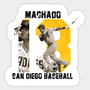 San Diego Padres-Machado White Sticker